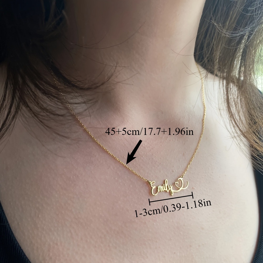 Personalized Stainless Steel Heart Tag Necklace